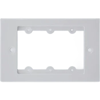 Frame para Wall Plate / 1 Gang / Metal / Montaje al Ras / 3 Inserciones USA / Blanco