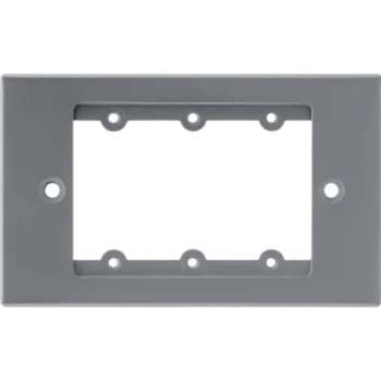 Frame para Wall Plate Inserción | 1 Gang | Metal | Version USA | Incluye Inserciones y Tornillos | Gris