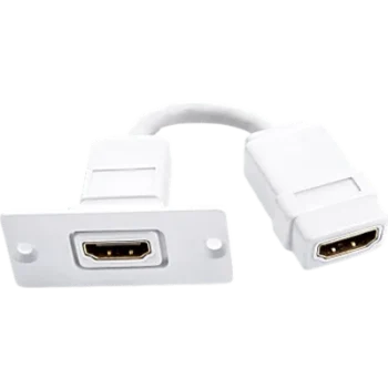 Wall Plate Inserción HDMI / Espacio Simple / Conexiones Frontal y Trasera / Diseño Pasivo / 5.05 x 5.80 x 2.34 cm