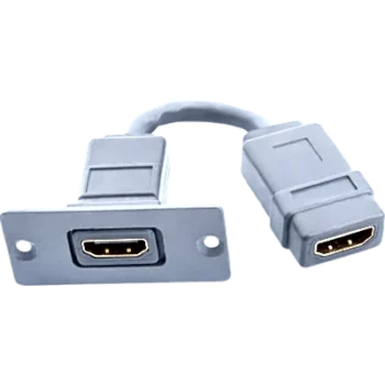 Wall Plate Inserción HDMI | Conexiones HDMI | Tamaño Espacio Simple | Gris
