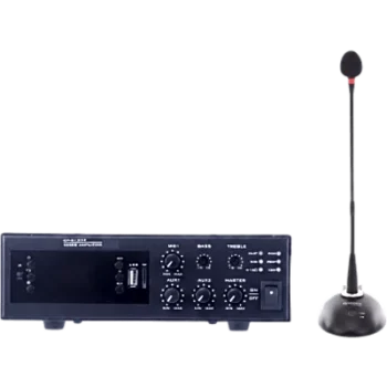 Kit de Amplificación / 120W / Bluetooth / MP3 / FM / XLR Phantom 48V / Micrófono Cuello de Ganso Cardioide / XLR 8 m (26.2 ft)