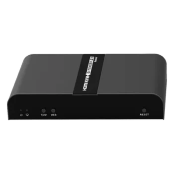 Receptor Compatible para Kits TT671KVM | Resolución 4K@30Hz | Cat 6/6A/7 | Distancia de 100 m | IPCOLOR | Cero Latencia | Control IR | Compatible con Switch Gigabit para control KVM múltiple.