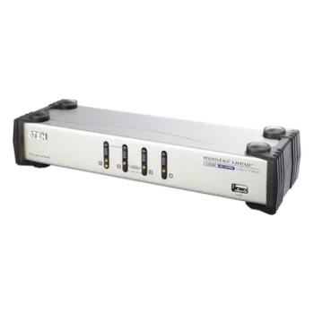 Conmutador KVMP / Dual VGA / 2048x1536 / 4 Puertos USB / Audio Estéreo / Micrófono