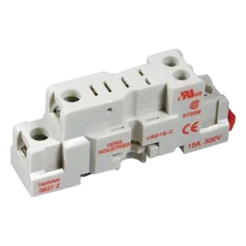 Base Socket para Relé SPDT / 15 A / 300 V / Montaje Riel DIN 35 mm o Lateral / Terminales Finger-Safe