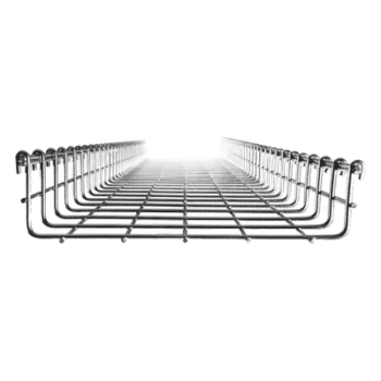 Charola Tipo Malla / Ancho 250 mm (9.8 in) / Peralte 66 mm / Tramo 3 m (9.8 ft) / Electro Zinc 15-20 micras / Capacidad 263 Cables Cat6