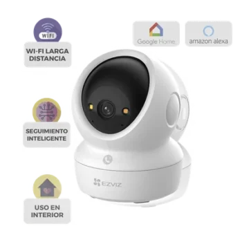 Cámara PT IP / 4K 8 Megapixel / Wi-Fi Dual 2.4/5 GHz / Visión Nocturna Color 10 m (32.8 ft) / Audio Bidireccional / Seguimiento Automático
