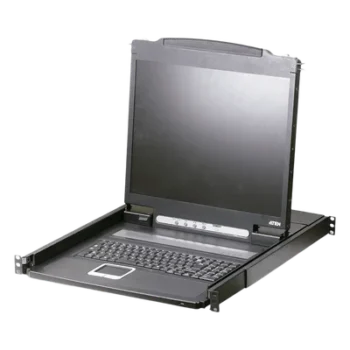 Consola LCD KVM / 19 pulgadas / Resolución 1920x1200 / Montaje rack 1U / Rotación 120° / PS/2 y USB