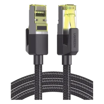 Cable Ethernet Cat7 / Blindaje F/FTP / 10 Gbps / 600 MHz / 5 m (16.40 ft) / Malla Nylon