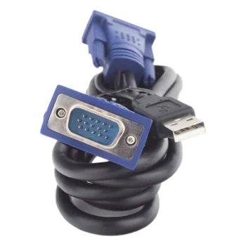 Cable USB KVM / 1.8 m (5.91 pies) / VGA + USB Tipo A / Blindaje Coaxial / Calibre 28 AWG