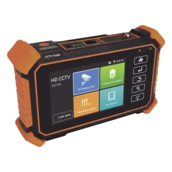 Probador de Video de Muñeca / Pantalla Táctil IPS 4" / 8K IP, TVI/CVI/AHD 8MP / PoE 48V 25.5W, DC12V 3A / RS485 / Prueba UTP-RJ45 TDR / Batería 7.4V 2600mAh