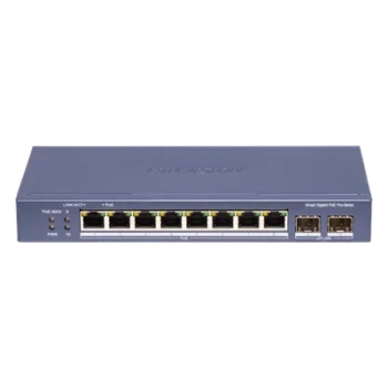 Switch PoE+ Administrable / 8 Puertos Gigabit PoE+ / 2 SFP / Gestión Cloud / Alcance Extendido 300 m / 984 pies / 110 W