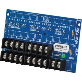 Módulo de Distribución de Energía / 8 Salidas Clase 2 / Protección PTC 2A Auto-rearmable / Entrada Dual AC/DC / Certificado UL