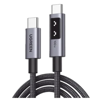 Cable USB-C a USB-C / Carga Rápida 100W / Transferencia 480 Mbps / Nylon Trenzado / 1 m (3.3 ft)
