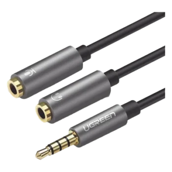 Divisor de Audio / 3.5 mm Macho a Doble Hembra / CTIA y TRS / Conectores Chapados en Oro / 20 cm (7.9 in)
