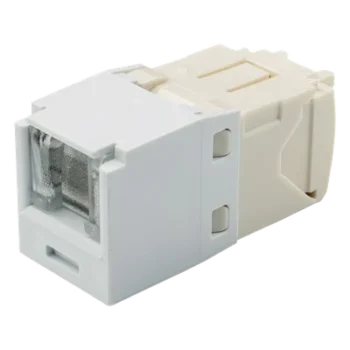 Conector Jack RJ45 / Categoría 6 / Terminación sin Herramientas / Mini-Com / 8 Posiciones 8 Cables / Color Blanco