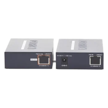 Kit Transmisor y Receptor PoE / Ethernet IP 1 km (3280 ft) / Cable Coaxial / 10/100 Base-TX / 802.3af/at