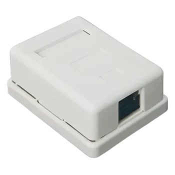 Caja de Pared / 1 Puerto Keystone / Cat5e STP / Montaje Vertical / 0 a 70°C / UL-CE-ETL