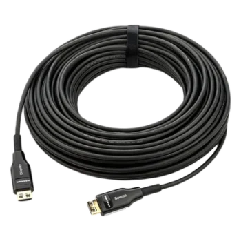 Cable HDMI Óptico Activo Híbrido / 4K@60Hz / 18 Gbps / Fibra OM3 + Cobre / 30 m (98.4 ft) / HDCP 2.2