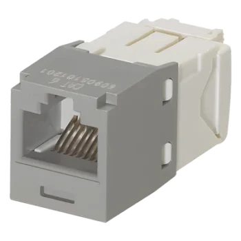 Módulo Jack RJ45 / Cat 6 / 8P8C / Terminación TG Sin Impacto / 2500 Ciclos / Gris