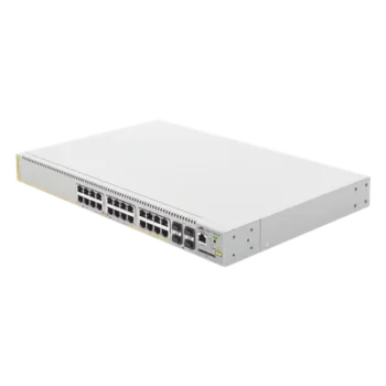 Switch PoE+ Administrable Capa 3 / 24 Puertos Gigabit + 4 SFP / 370 W PoE+ / 56 Gbps / 41.7 Mpps