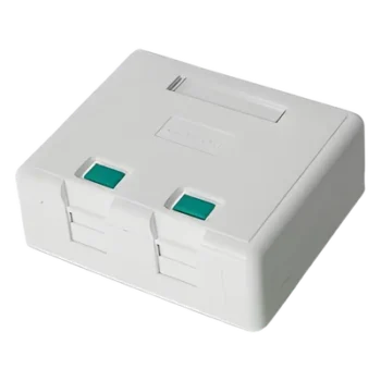 Caja de Pared / 2 Puertos Keystone / UL 94V-0 / Montaje Superficial Vertical / Incluye Kit de Herramientas
