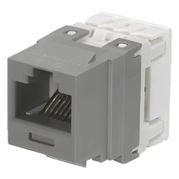 Jack Keystone / Cat 6 / Clase E / 250 MHz / Impacto 110 / RJ45 / Gris