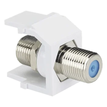 Módulo Acoplador Coaxial Tipo F / Keystone / 75 Ohms / 3.0 GHz / 29.6x16.7x21.8 mm / 1.17x0.66x0.86 ft