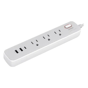 Regleta de Alimentación / 30W USB-C PD GaN / 2 USB-A + 1 USB-C / 3 Salidas AC Tipo B / Protección Sobretensiones / Cable 2 m (6.6 ft) 14 AWG