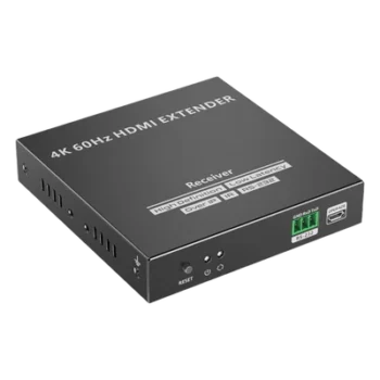 Receptor HDMI IP / 4K UHD @60Hz / 18 Gbps / Cat 6/6a/7 hasta 120 m (393.7 ft) / HDCP 2.2 / IR 20-60 kHz