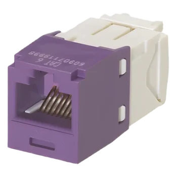 Conector Jack RJ45 / Categoría 6 / 8P8C / Sin herramienta de impacto / Violeta / -10°C a 65°C