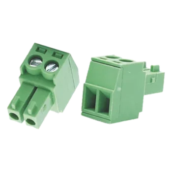 Bornera Conector Macho / 3.5 mm / 2 Tornillos / Plástico Resistente / CCTV y Control de Acceso