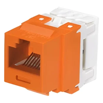 Conector Jack Keystone / Cat 6 / 8P8C / Terminación 110 / Naranja