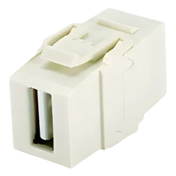 Módulo Acoplador USB 2.0 / Keystone / Hembra a Hembra / Blanco Mate / 1 Espacio Modular