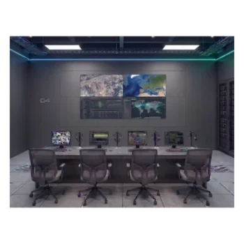 Videowall 2x2 / 4 Pantallas LCD 55" Full HD / Bisel 3.5 mm / Decodificador 16 Salidas HDMI 4K / Montaje de Pared / Operación 24/7