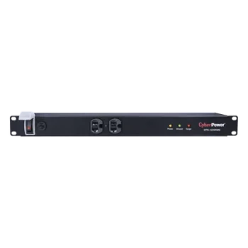 Supresor de Picos Rack 1U / 12 Salidas NEMA 5-20R / 1800J / 20A / 120V AC / Cable 4.5m (15 ft)