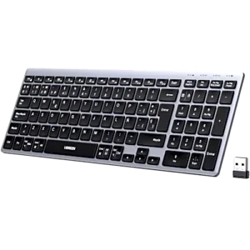 Teclado Inalámbrico Multimodo / Bluetooth + 2.4 GHz / 3 Dispositivos Simultáneos / Recorrido de Tecla 1.8 mm / Batería 500 mAh / USB-C / Alcance 10 m (33 ft)