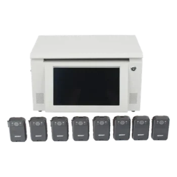 Kit Estación de Descarga para Bodycam / 8 Unidades / Pantalla Táctil 12 Pulgadas / Almacenamiento 36 TB / Ethernet FTP / 4G / 4K UHD