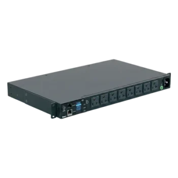 PDU Monitoreable / 8 Salidas 5-20R / Entrada NEMA 5-15P / Horizontal 1U / 19 in / 120 Vca / 20 Amp