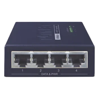 Inyector PoE / 4 Puertos Gigabit / 802.3af/at / 30 W por Puerto / 52 V CC / 0 a 50 °C / 26x70x97 mm