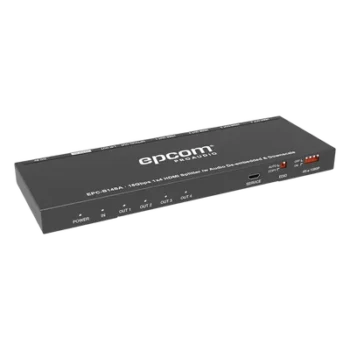 Splitter HDMI / 1x4 Salidas Simultáneas / 4K@60Hz 4:4:4 / HDMI 2.0b / Extractor de Audio Óptico y Analógico / Down Scaler 4K a 1080p / HDCP 2.2 / 18 Gbps