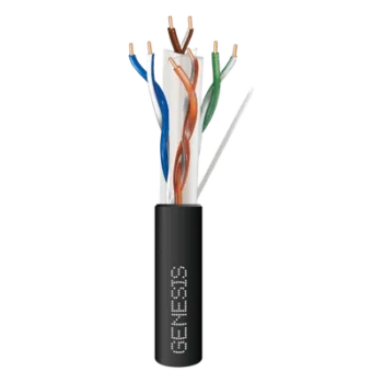 Carrete de Cable Cat6 / 305 m (1000 pies) / Calibre 24 AWG / Exterior UV / -20°C a 60°C / 400 MHz / RoHS
