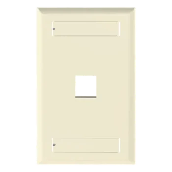 Placa de Pared Vertical / 1 Puerto Keystone / 69.8x114.3 mm / 2.75x4.5 pulg. / Marfil