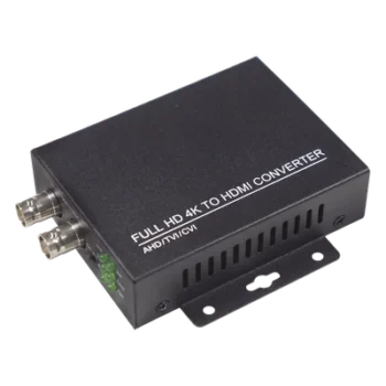 Convertidor de video / CVI TVI AHD CVBS a HDMI / Salida 1080P 60fps / Bucle BNC / Soporte 8MP / Alimentación 5V 1A