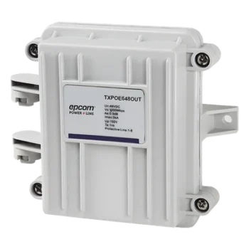 Protector PoE para exterior / IP65 / Gigabit 10/100/1000 Mbps / 48V / 5kA / -40 a 80°C