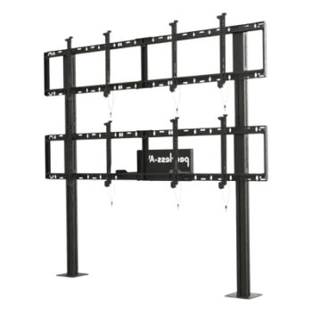 Soporte Modular Video Wall Pedestal 2x2 / Ajuste Micro Sin Herramientas 8 Puntos / Capacidad 500 lb (227 kg) / VESA 200x200 a 600x400 mm / Aluminio / Gestión Cableado y Almacenamiento / Displays 46' a 60' / Profundidad Máx 5' (127 mm)