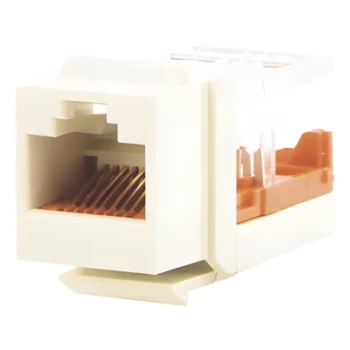 Jack Keystone / Cat 5e / 8P8C / Leadframe / T568A-B / Sin Blindaje / Blanco Mate