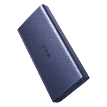 Batería Portátil / 20000mAh / PD 45W / Dual USB-C + USB-A / Celdas ATL / Azul