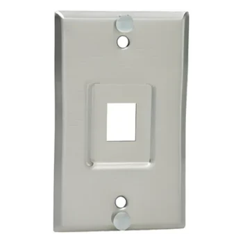 Placa de Pared Vertical / Acero Inoxidable / 1 Puerto Keystone / 2.75 x 4.5 pulg. / RoHS