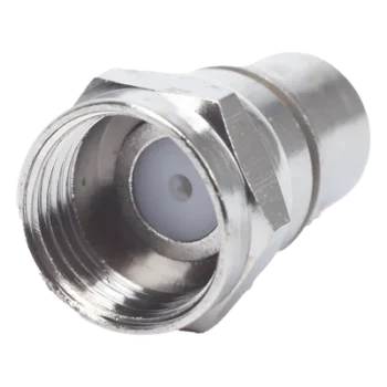 Conector F Macho / Plegable con PIN / Cable RG-6 / Cuerpo Bronce Niquelado / Contacto Oro / Aislante Teflón