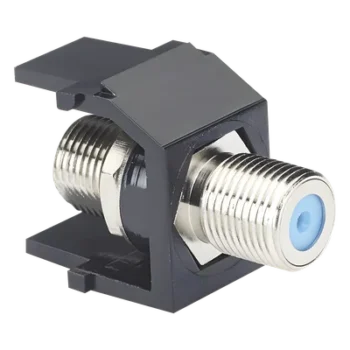 Módulo Acoplador Coaxial Tipo F / Keystone / 75 Ohms / 3.0 GHz / 0.66' [16.7mm] Altura / Color Negro